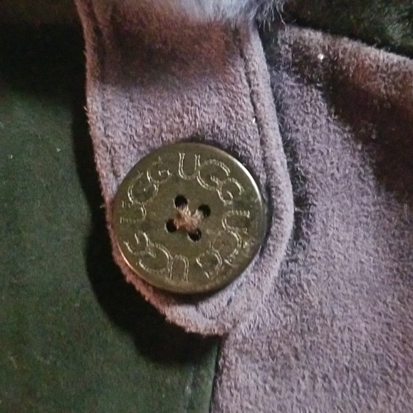 Ugg Kids Unisex Leather & Shearling Trapper hat blue sz. 2-4 years - Picture 2 of 11